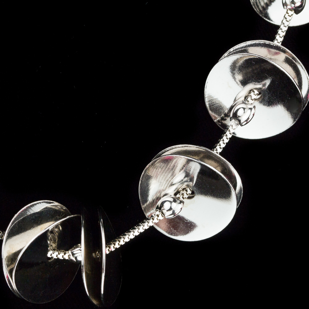 OX0413011 - Grieks zilveren collier met ronde hangertjes