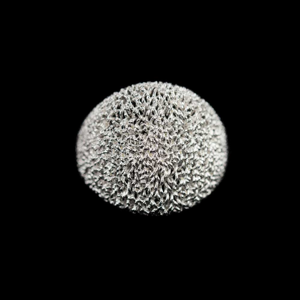 EK1117008 - Bolvormige charmante ring van wit zilver