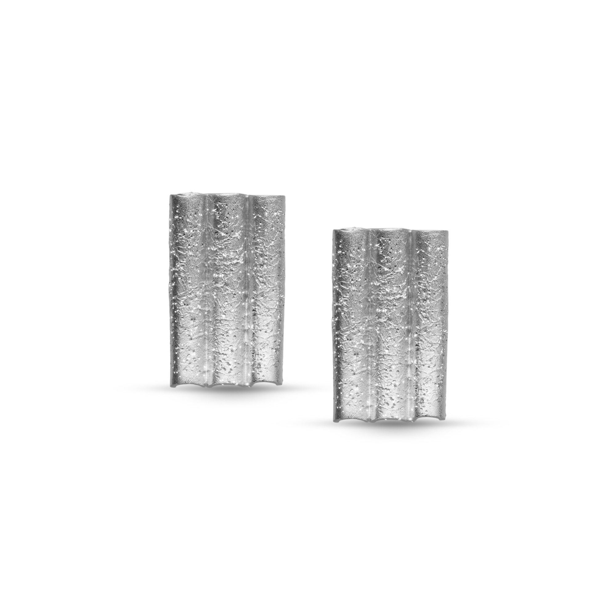 Short; silver and beautiful bar earrings