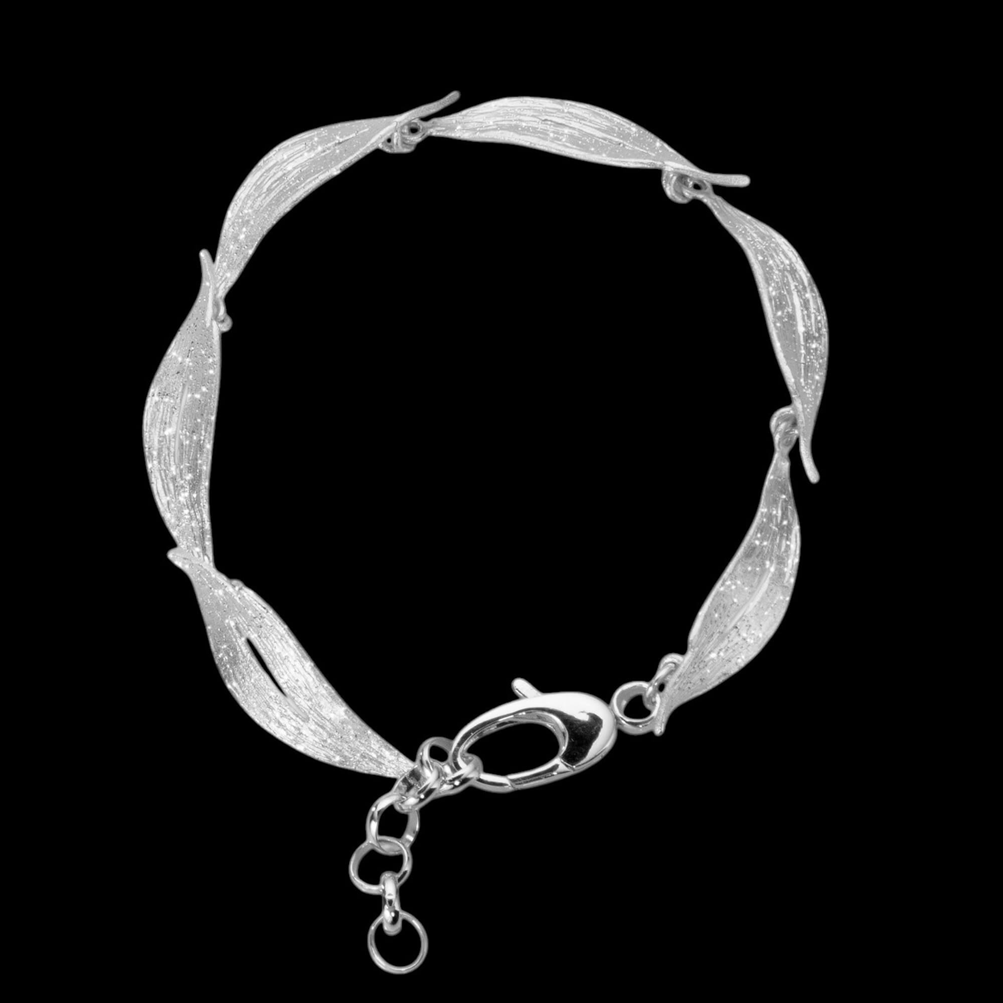 Bracelet en argent en forme de feuille Bracelet en argent en forme de feuille