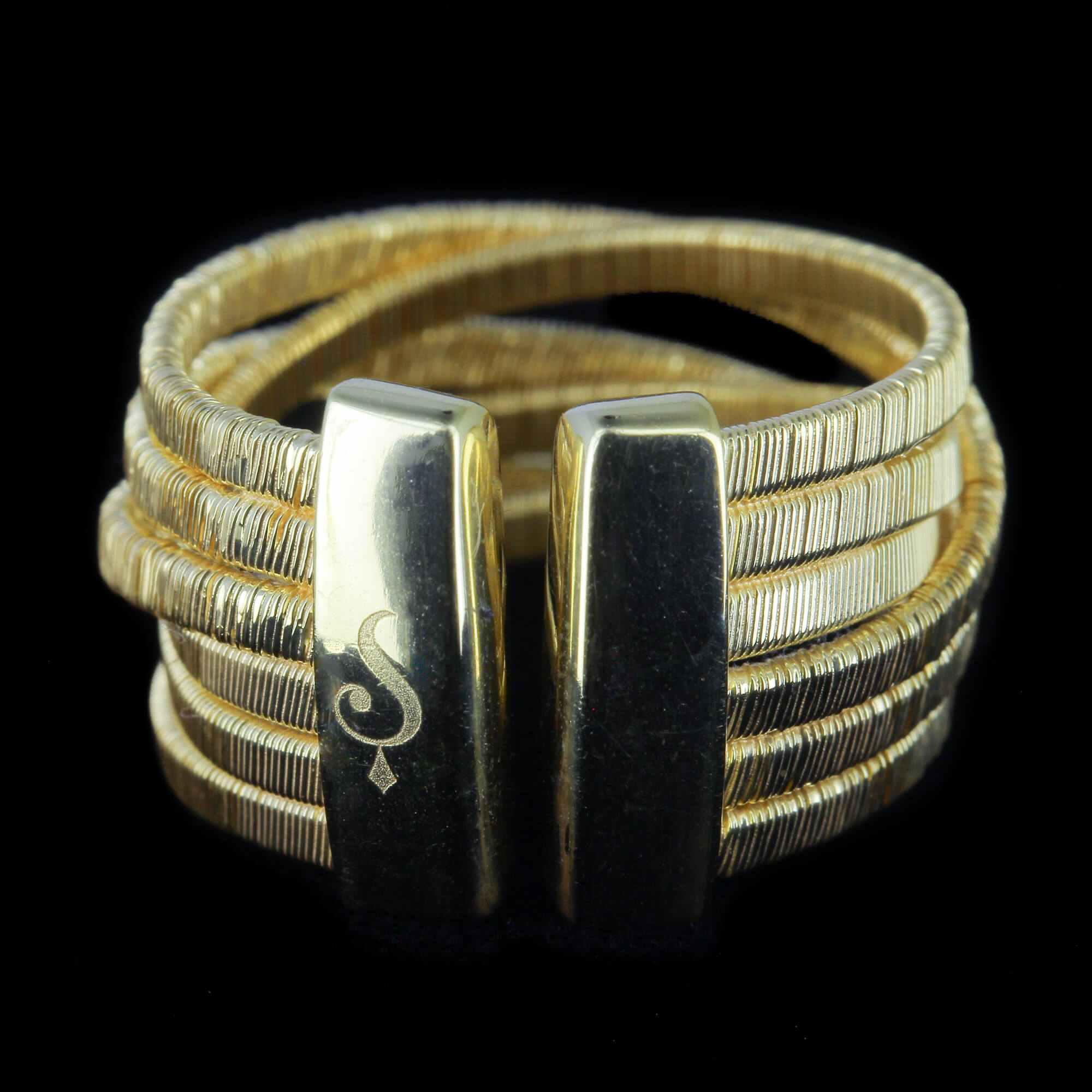 Gold-plated multifilament open ring