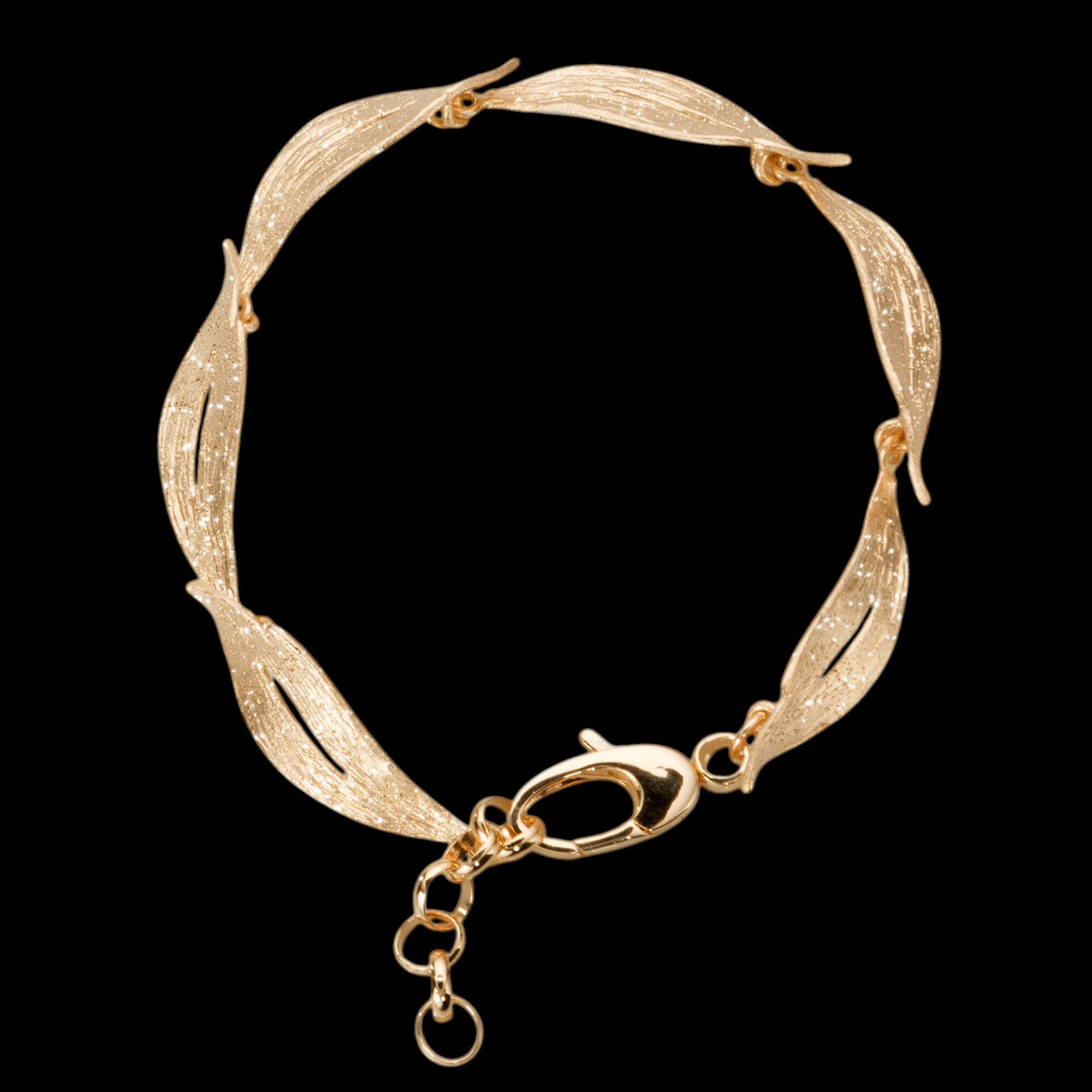 Vergulde en bladvormige armband