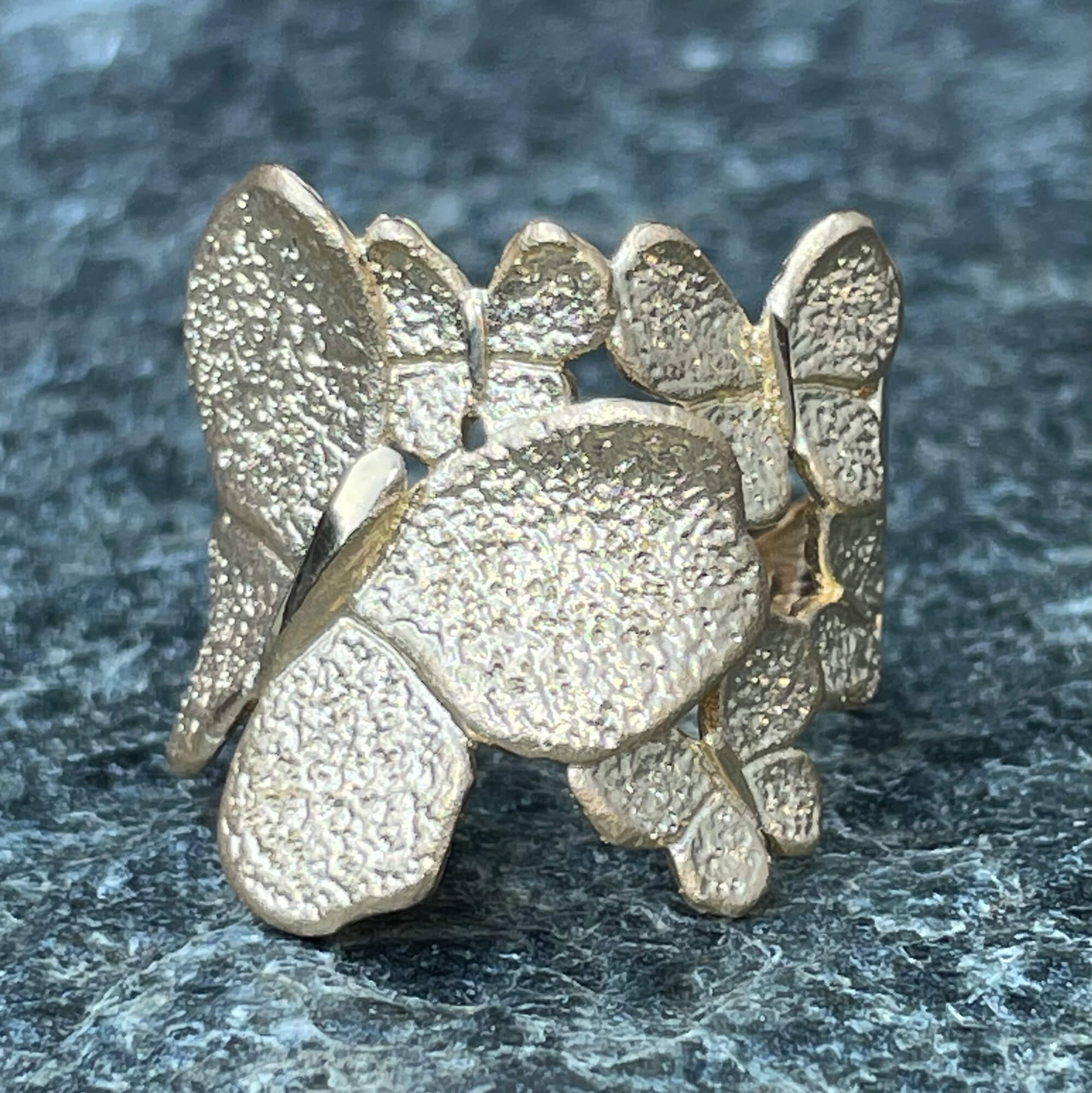 Smaller gold plated butterfly ring