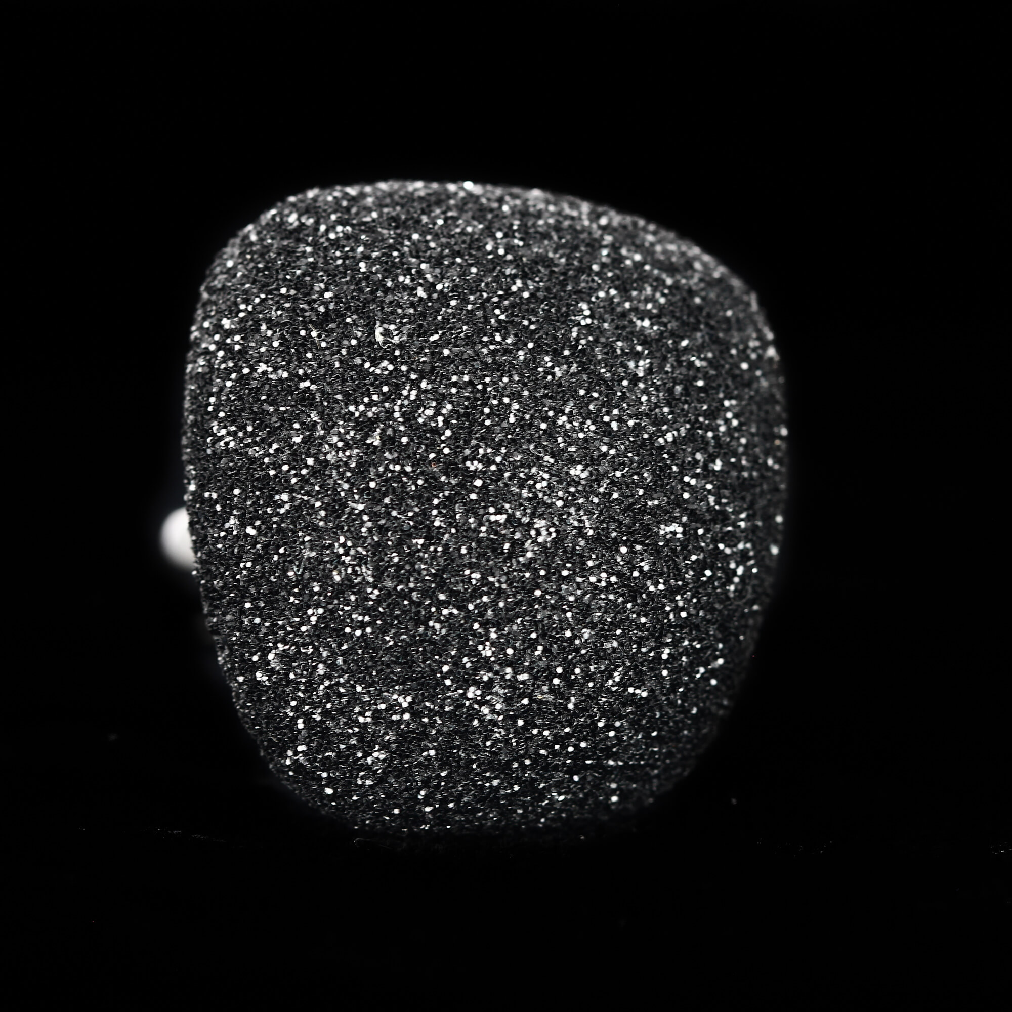 Schitterende zwarte ring van sterling zilver