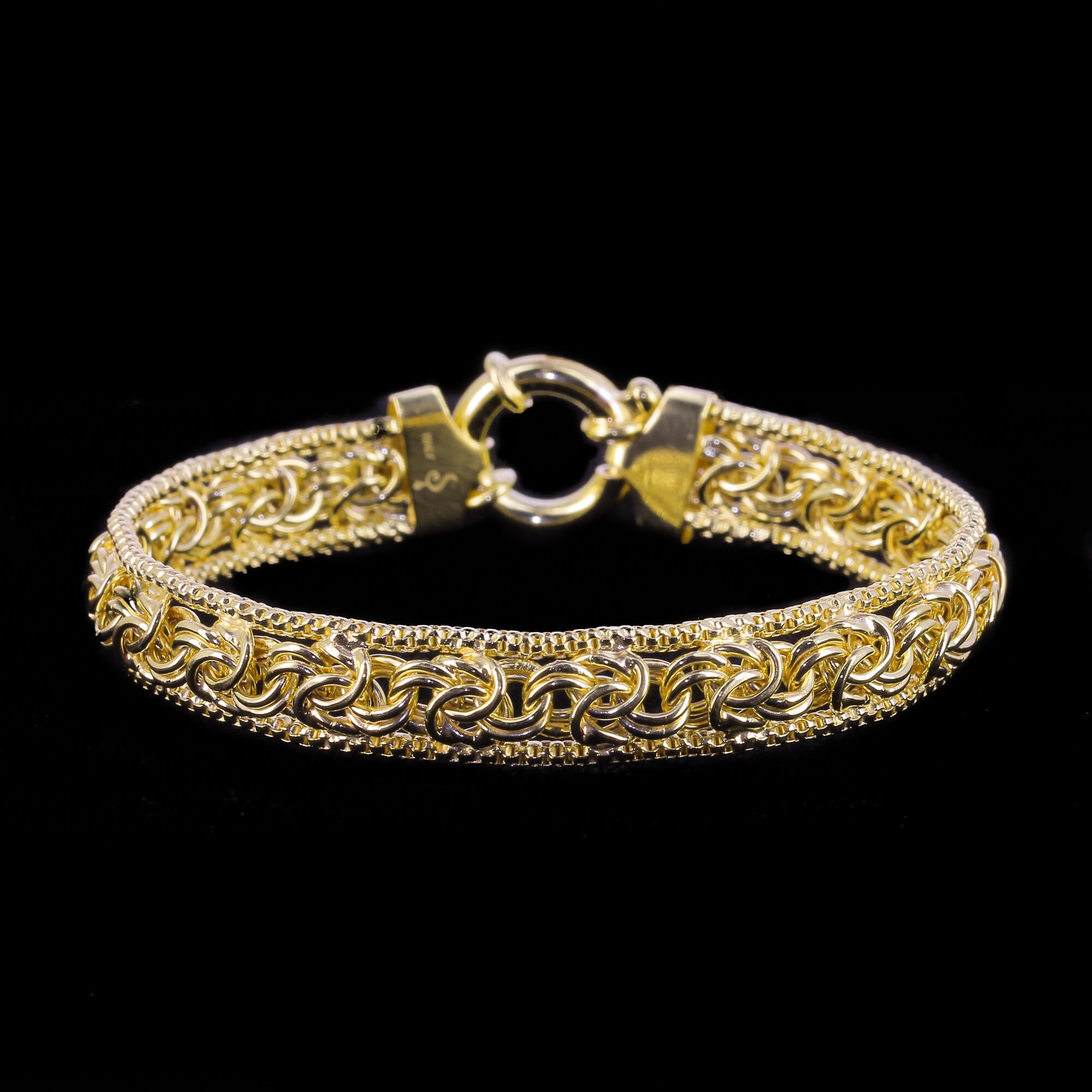 Crafted gold plated royal bracelet