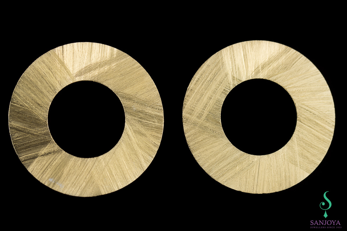 DI0916001 - Vergulde matte cirkelvormige oorbellen