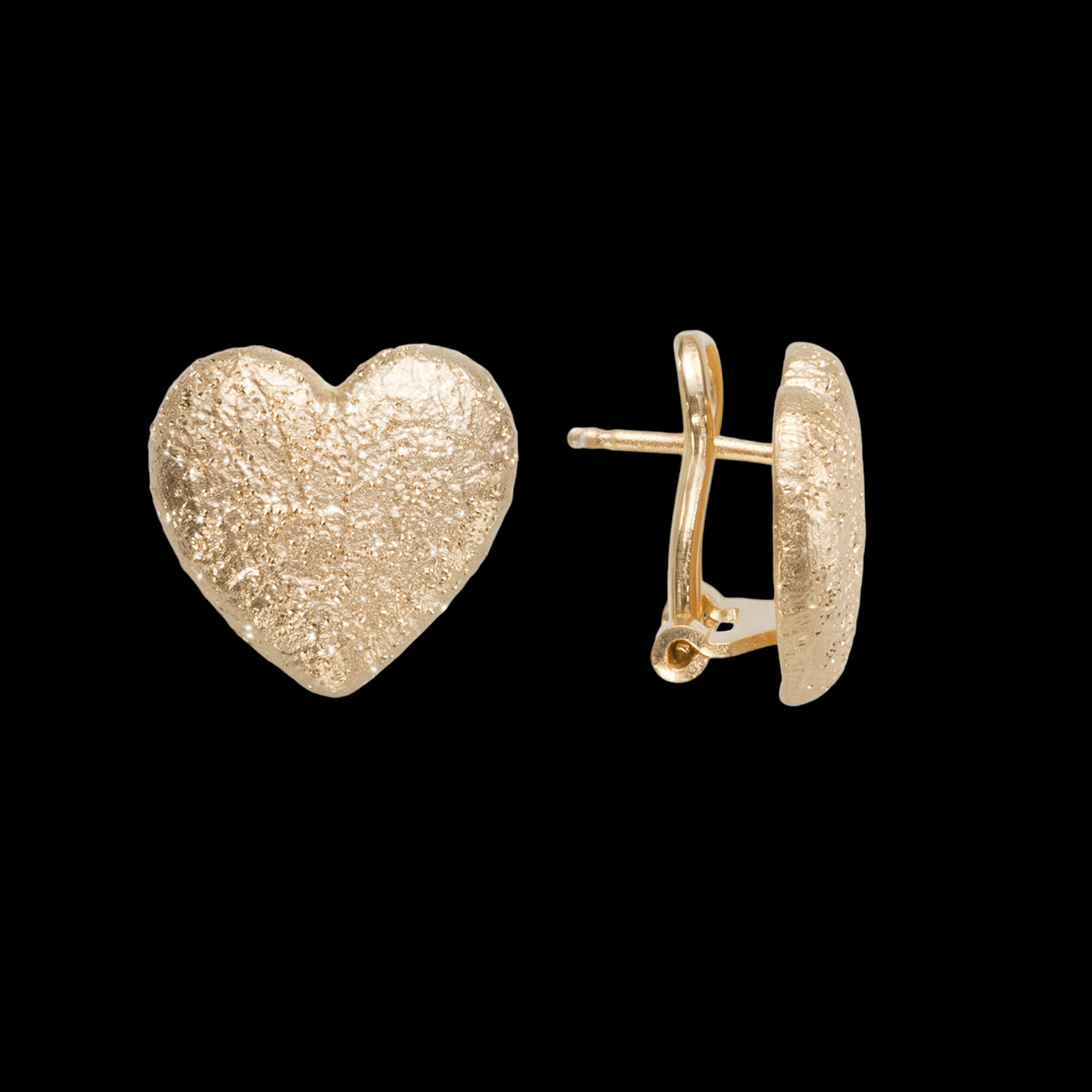 Gilded hearts earrings