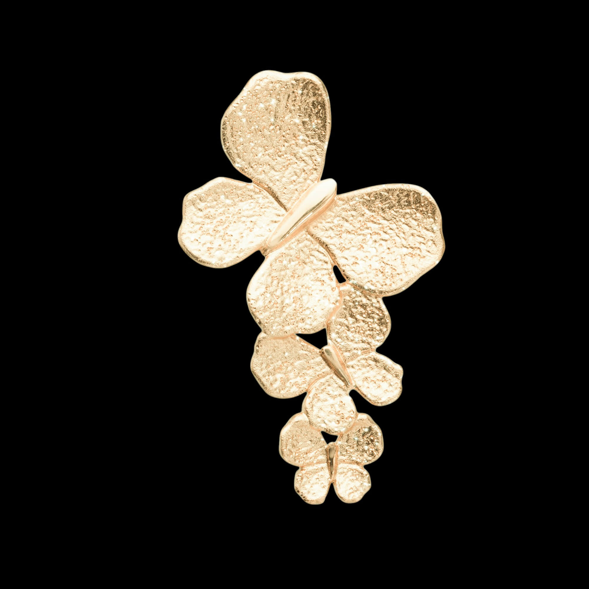 Pendentif doré avec plusieurs papillons – sans chaîne
