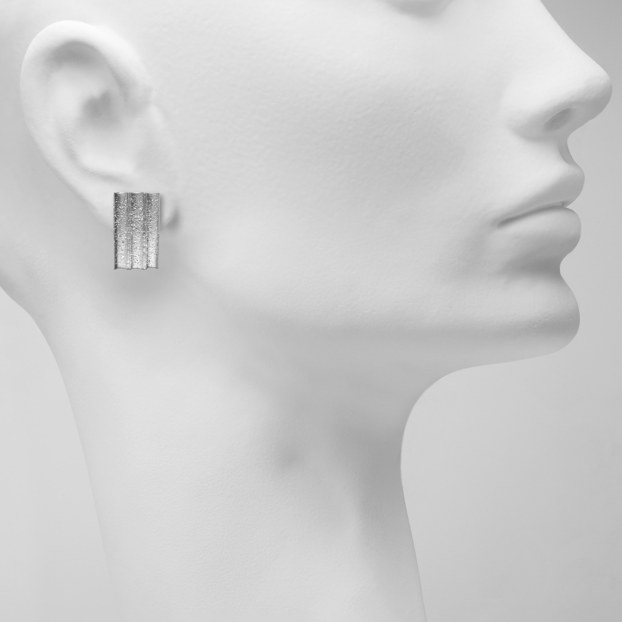 Short; silver and beautiful bar earrings