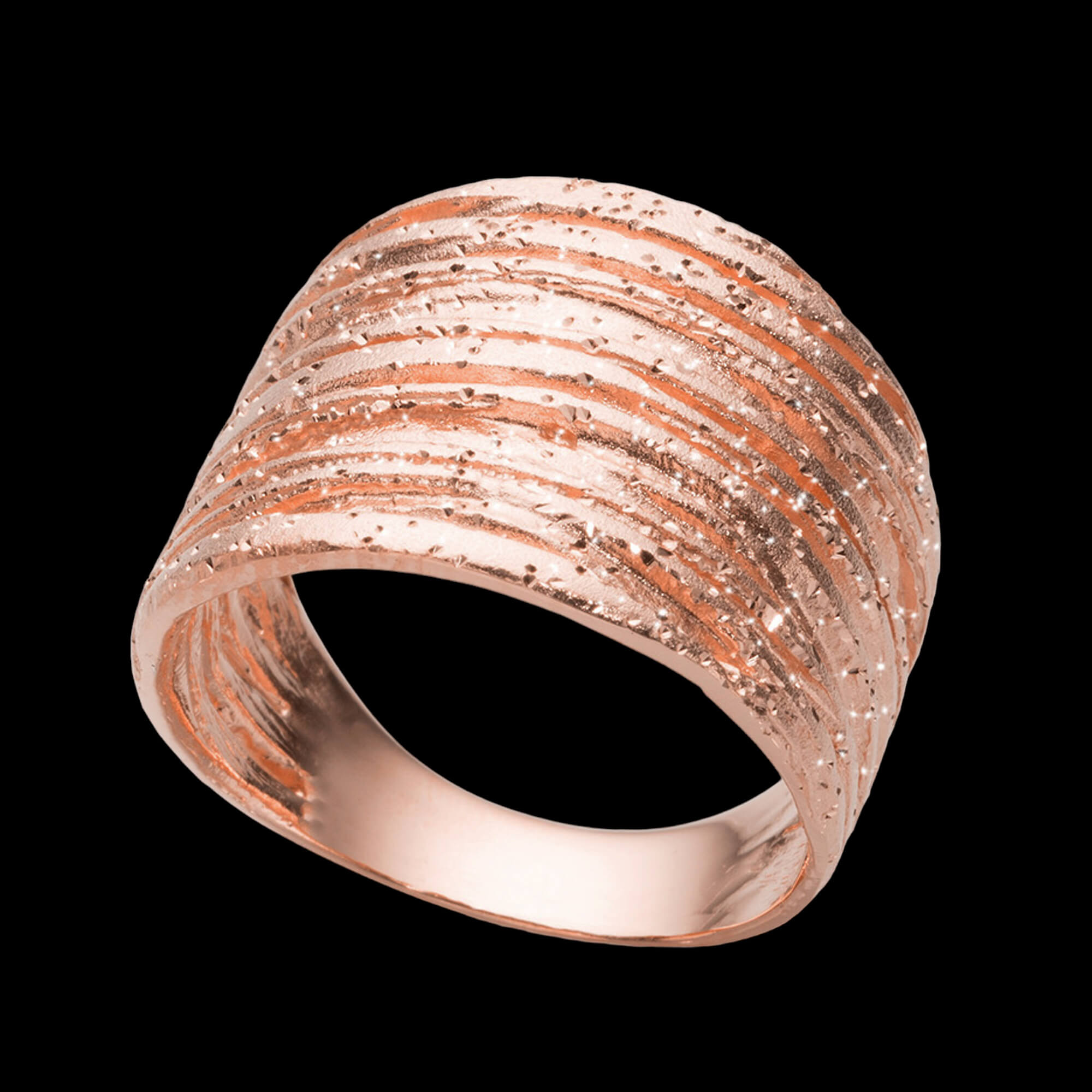 Beautiful and striped rosé ring