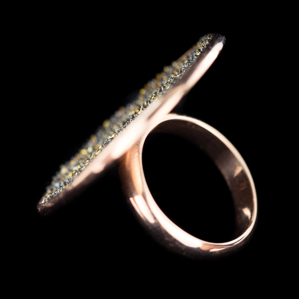 OX0416005 - Grote zilveren ring van rosé en hematiet