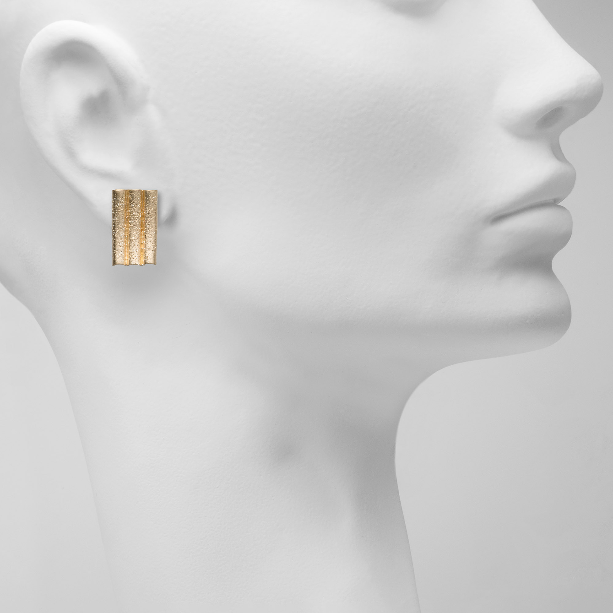 Short; gold-plated and beautiful bar earrings