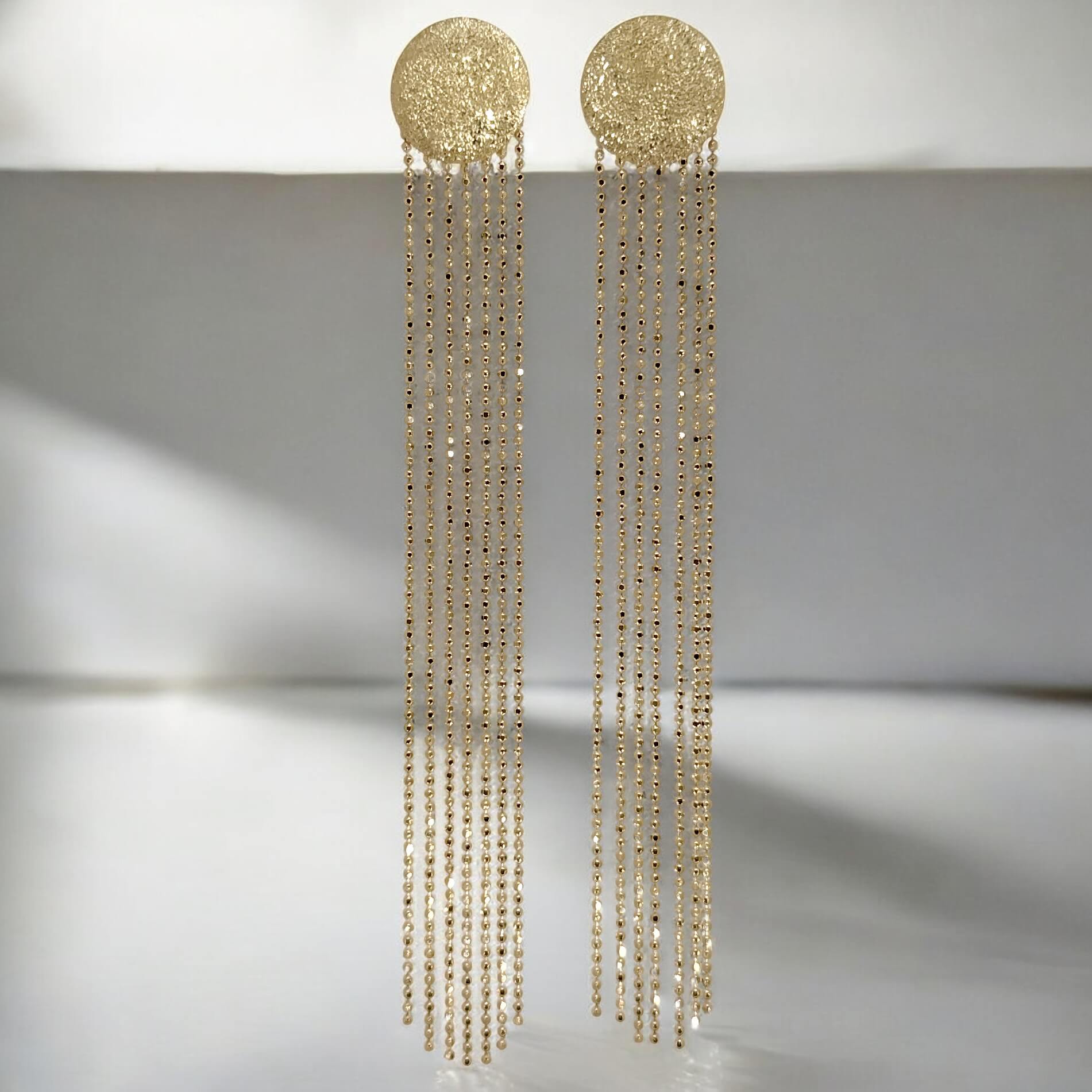 Boucles d'oreilles en fil plaqué or taille diamant