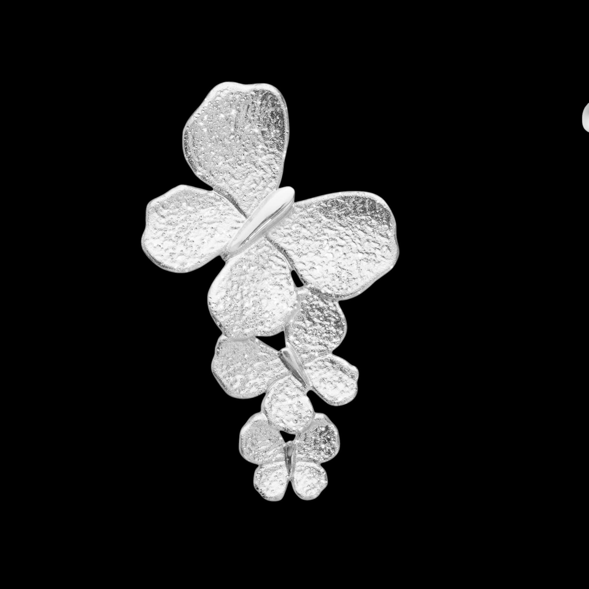 Pendentif en argent avec plusieurs papillons – sans chaîne