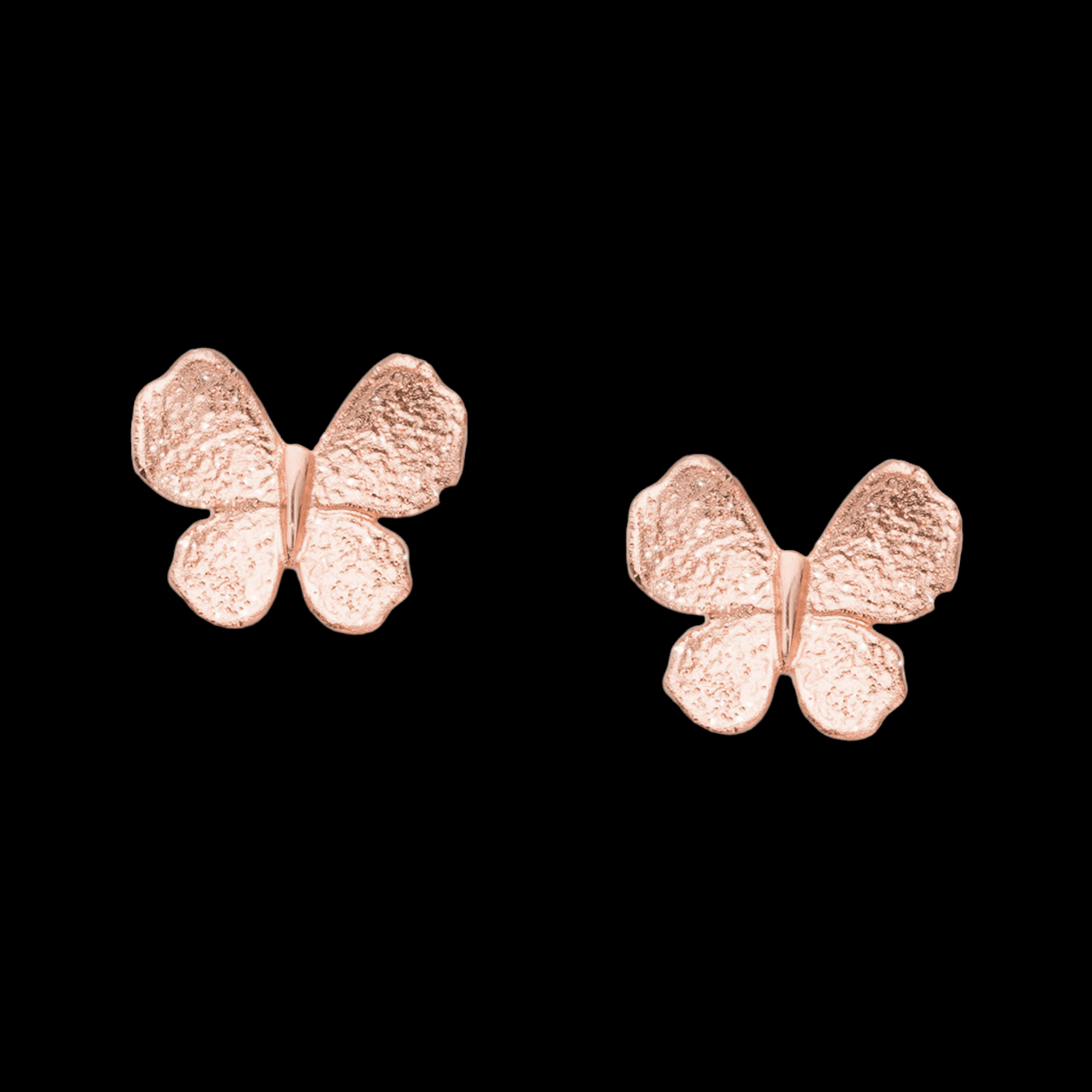 Mini vlinder oorbellen in rosé