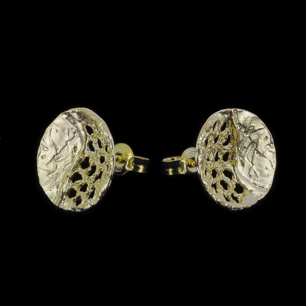 Gold earrings crafted from 18ct gold