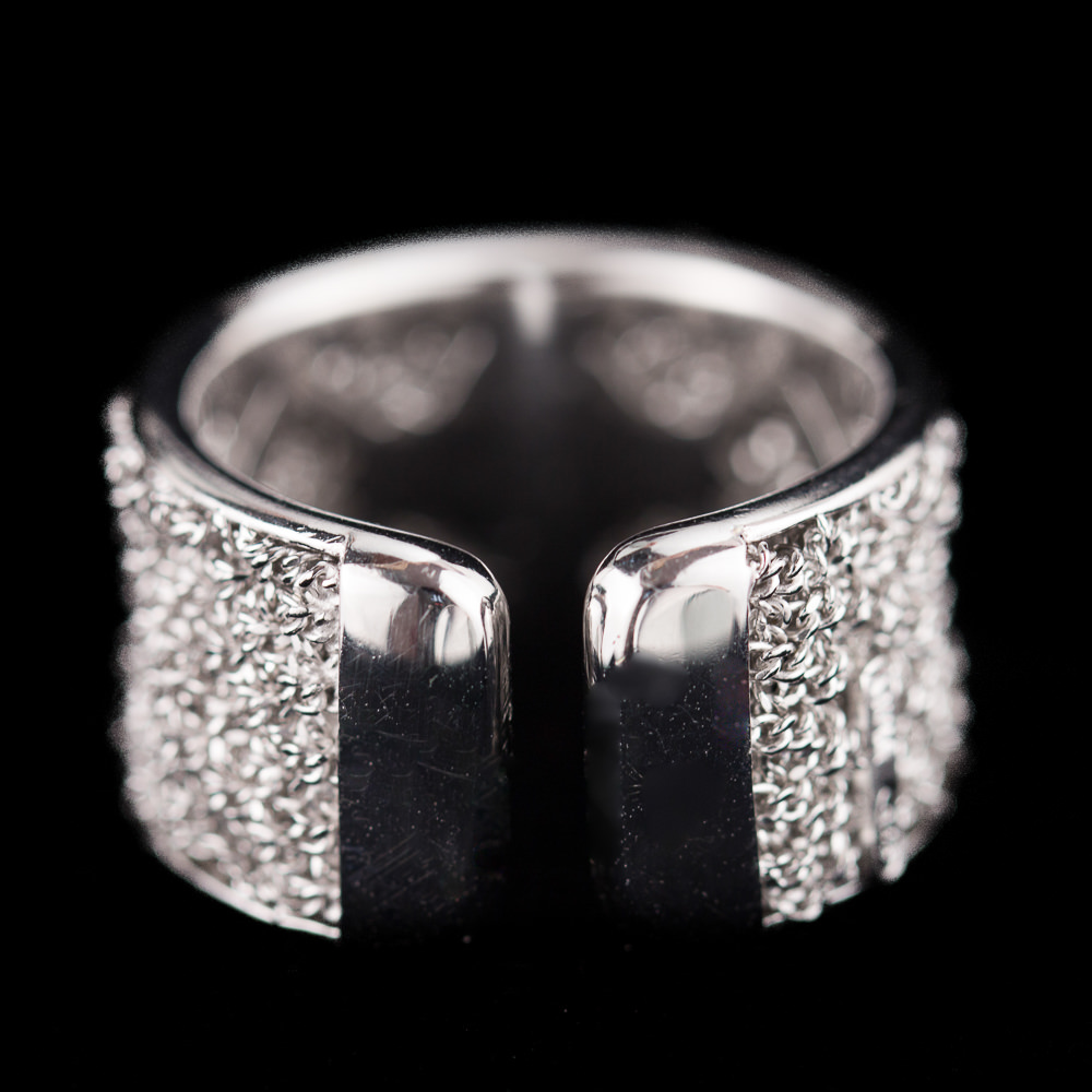 BIZ0119004 - Bijzondere open ring van verweven zilver