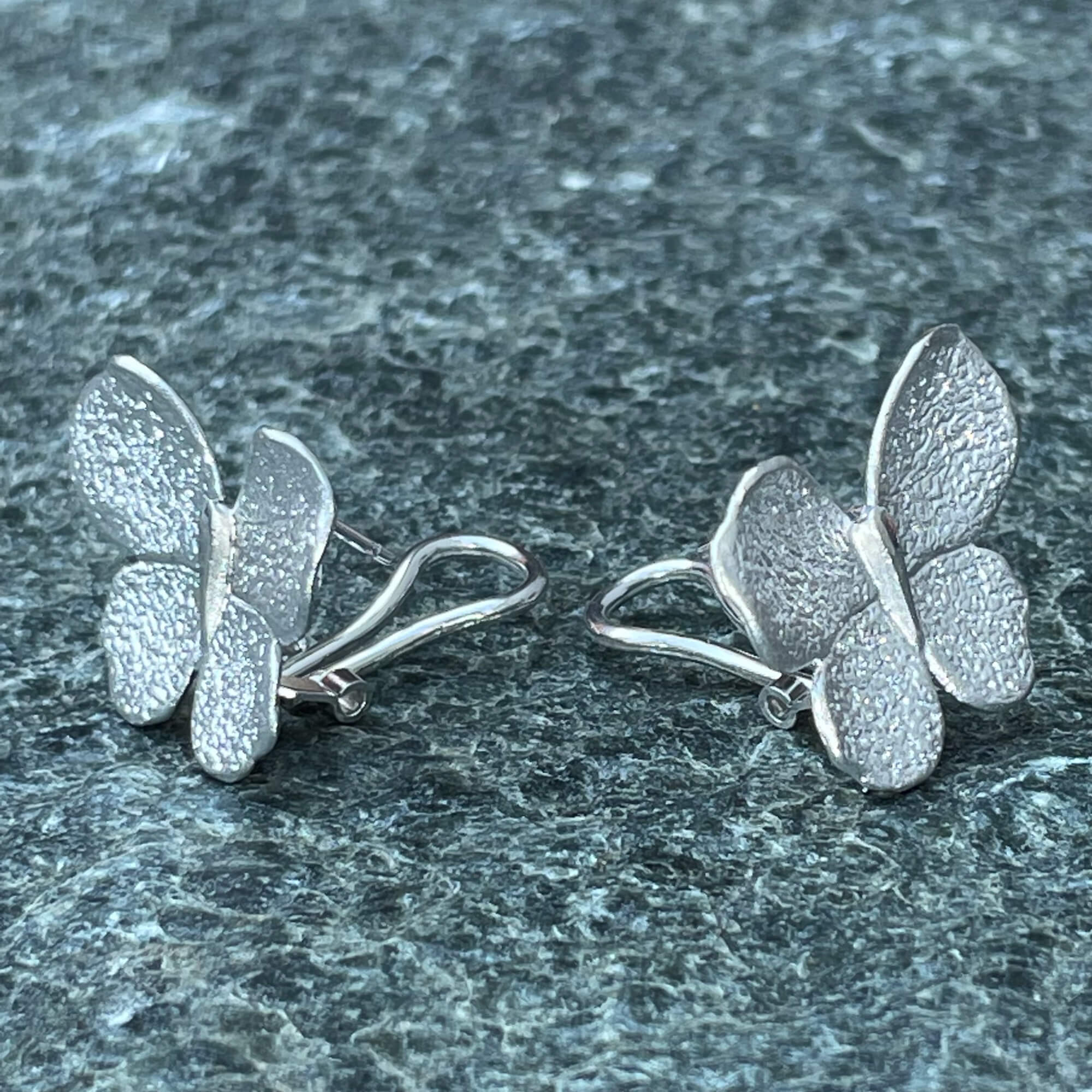 Sterling silver hot sale butterfly earrings