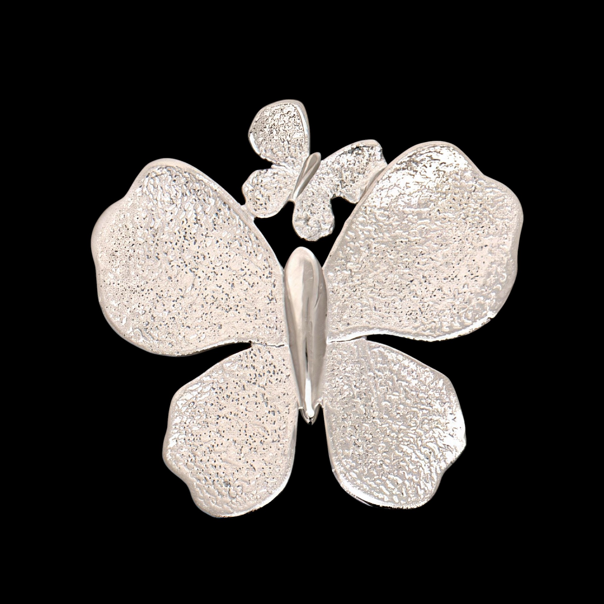 Schitterende en zilveren vlinder broche/hanger