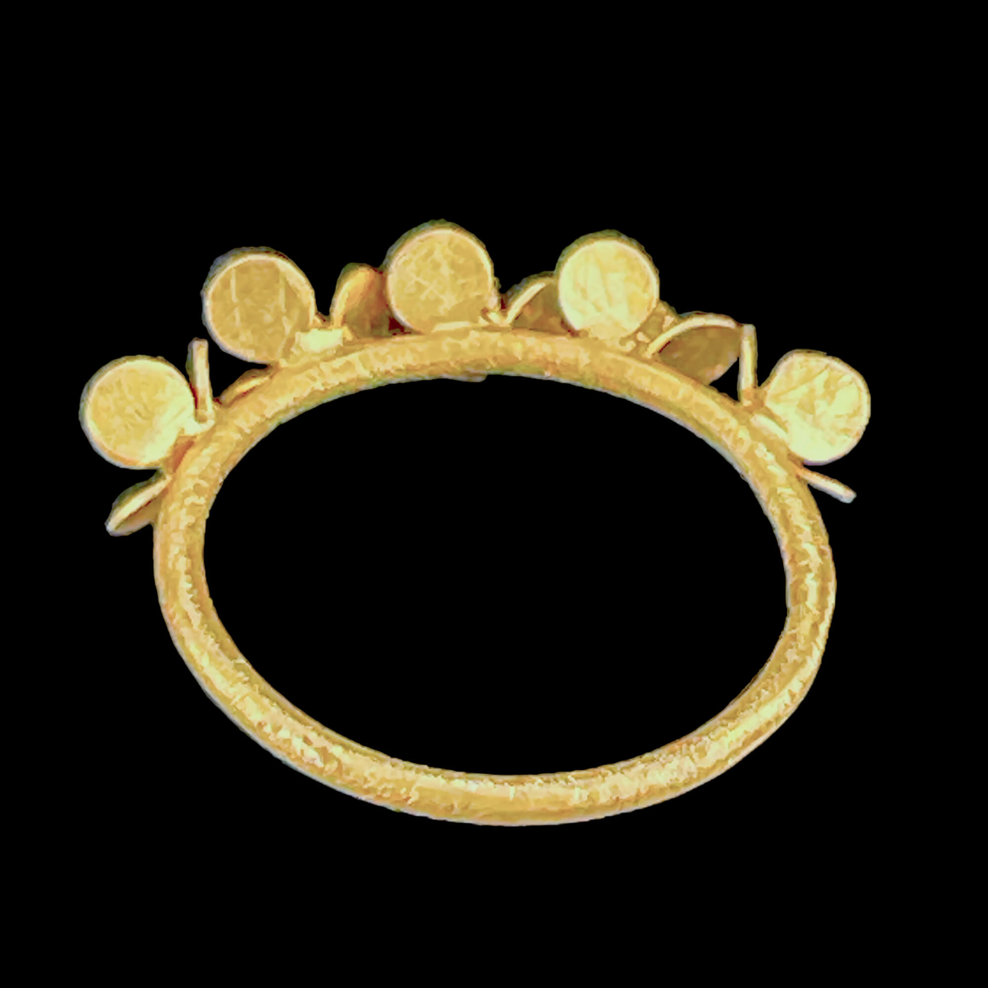 Verfijnde gouden ring van 18kt met enkele diamanten