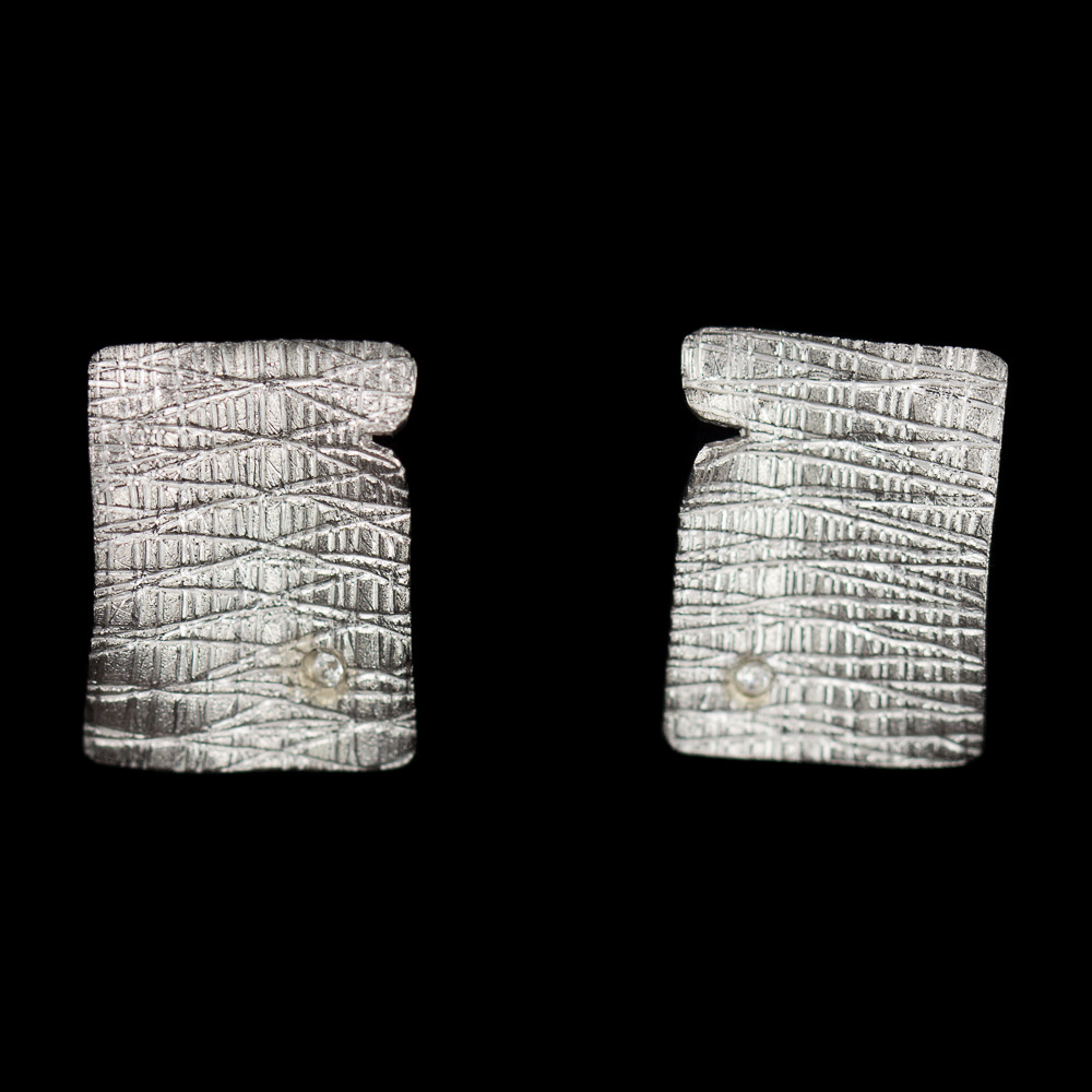 ORI1016004S - Zilveren rechthoekige oorbellen met zirkonia
