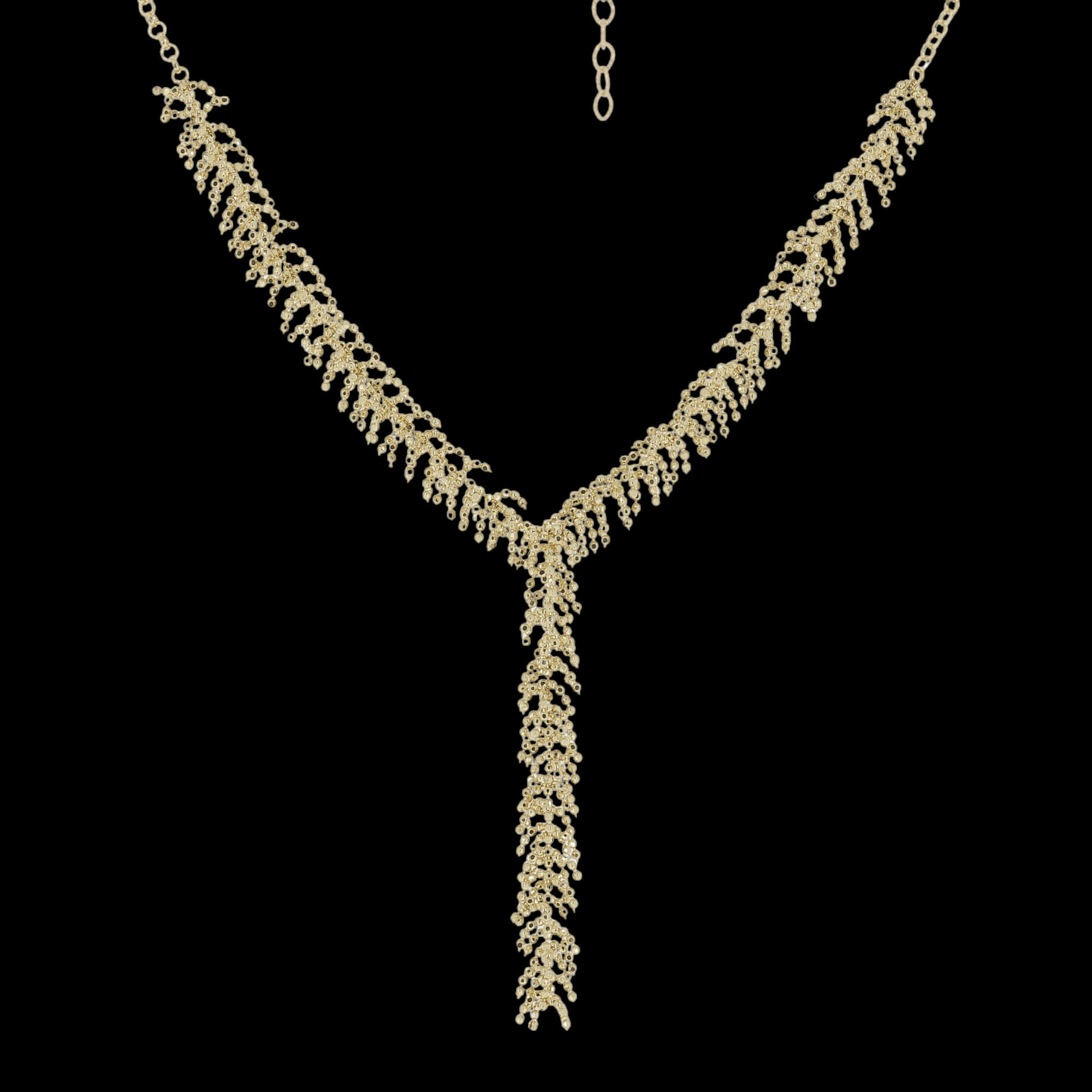 Chique collier met verfijnde vertakkingen van 18kt goud