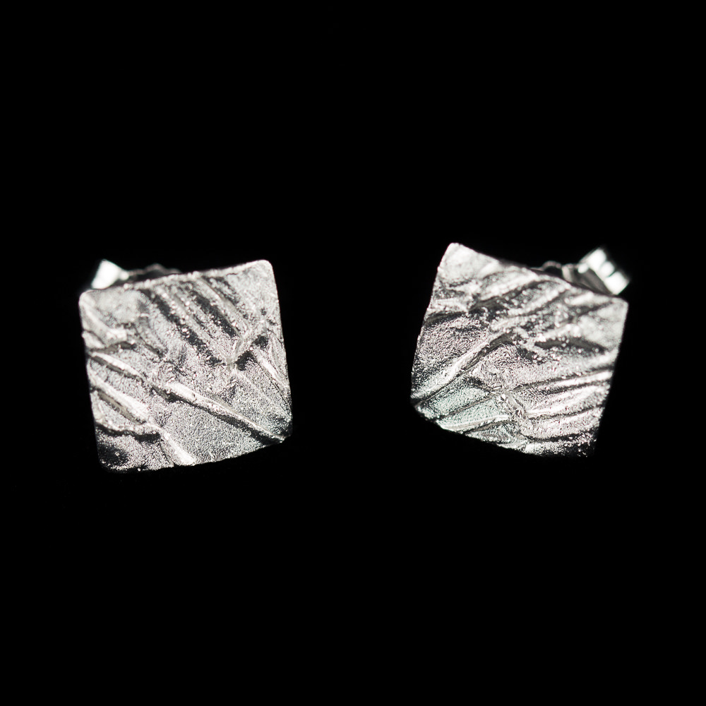 PRE1217005 - Schitterende vierkante zilveren oorbelletjes