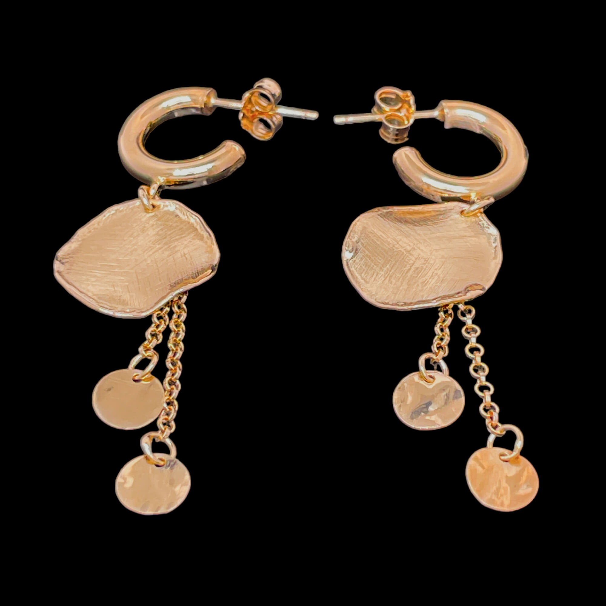 Small gilt Creoles with hanging adaptation