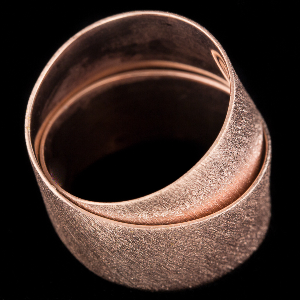 OX0214002 - Rosé strakke ring met 2 rijen