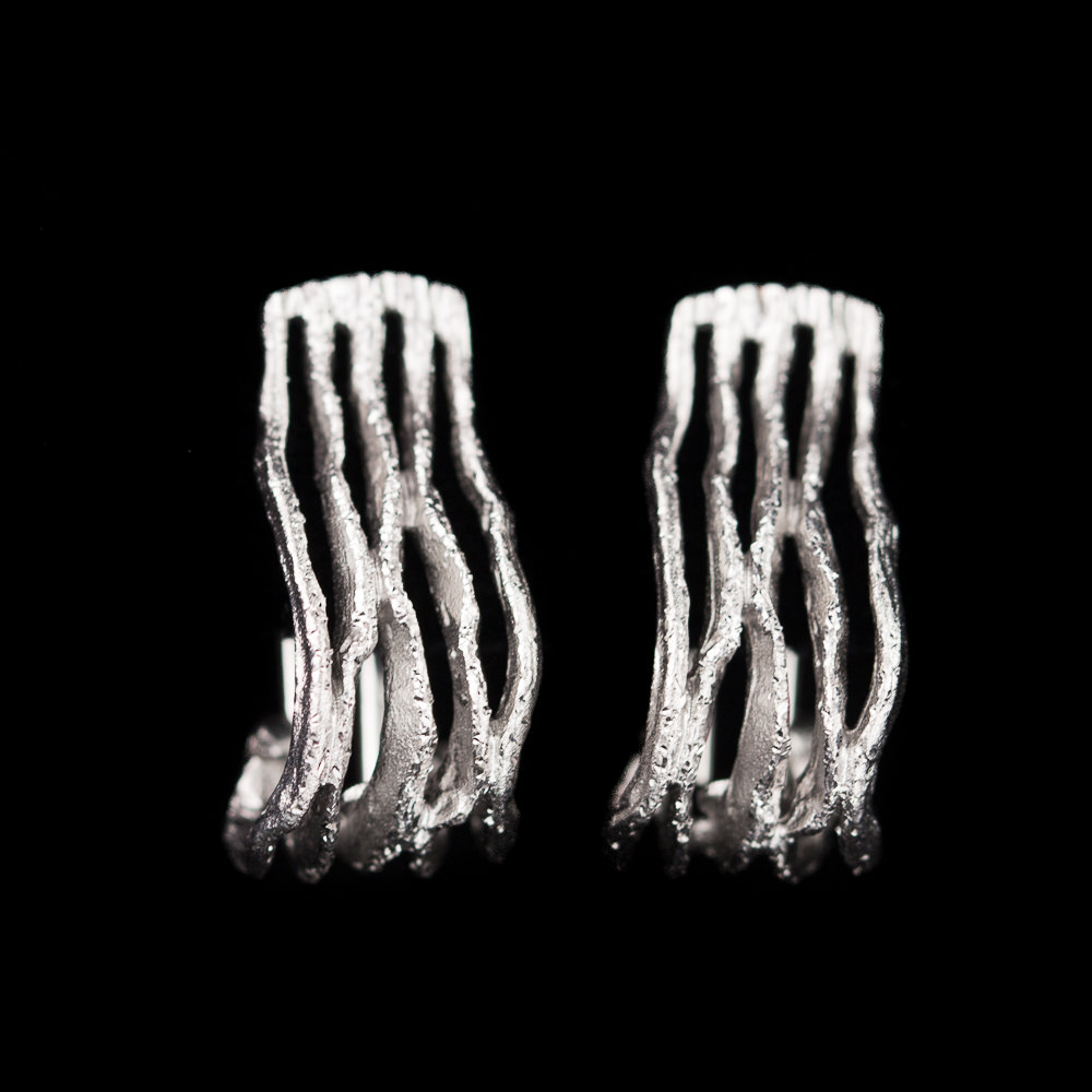 PRE1118034 - Magnifiek vormgegeven gediamanteerde oorbellen van zilver