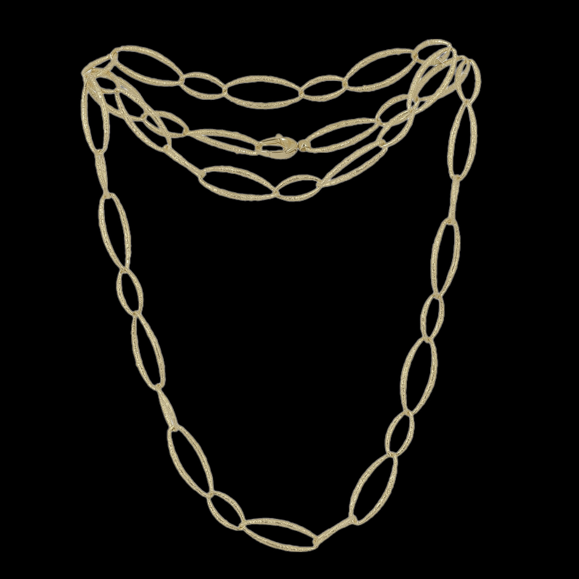 Long gold plated and beautiful link chain