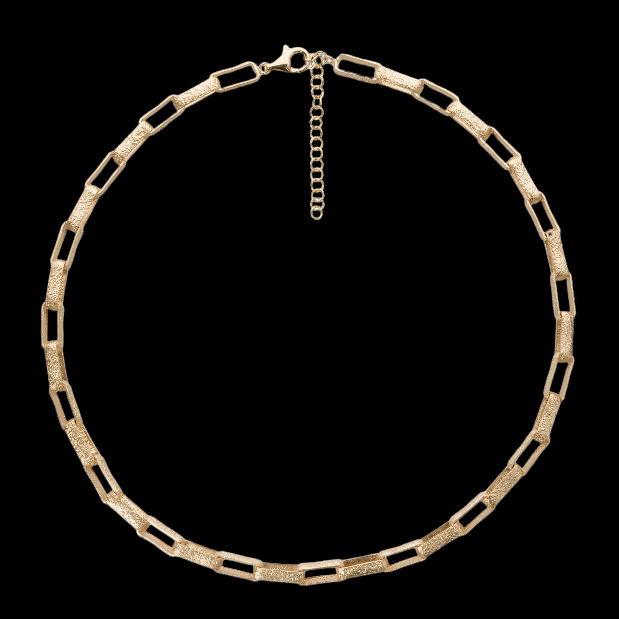 Gold-plated and matte shift chain