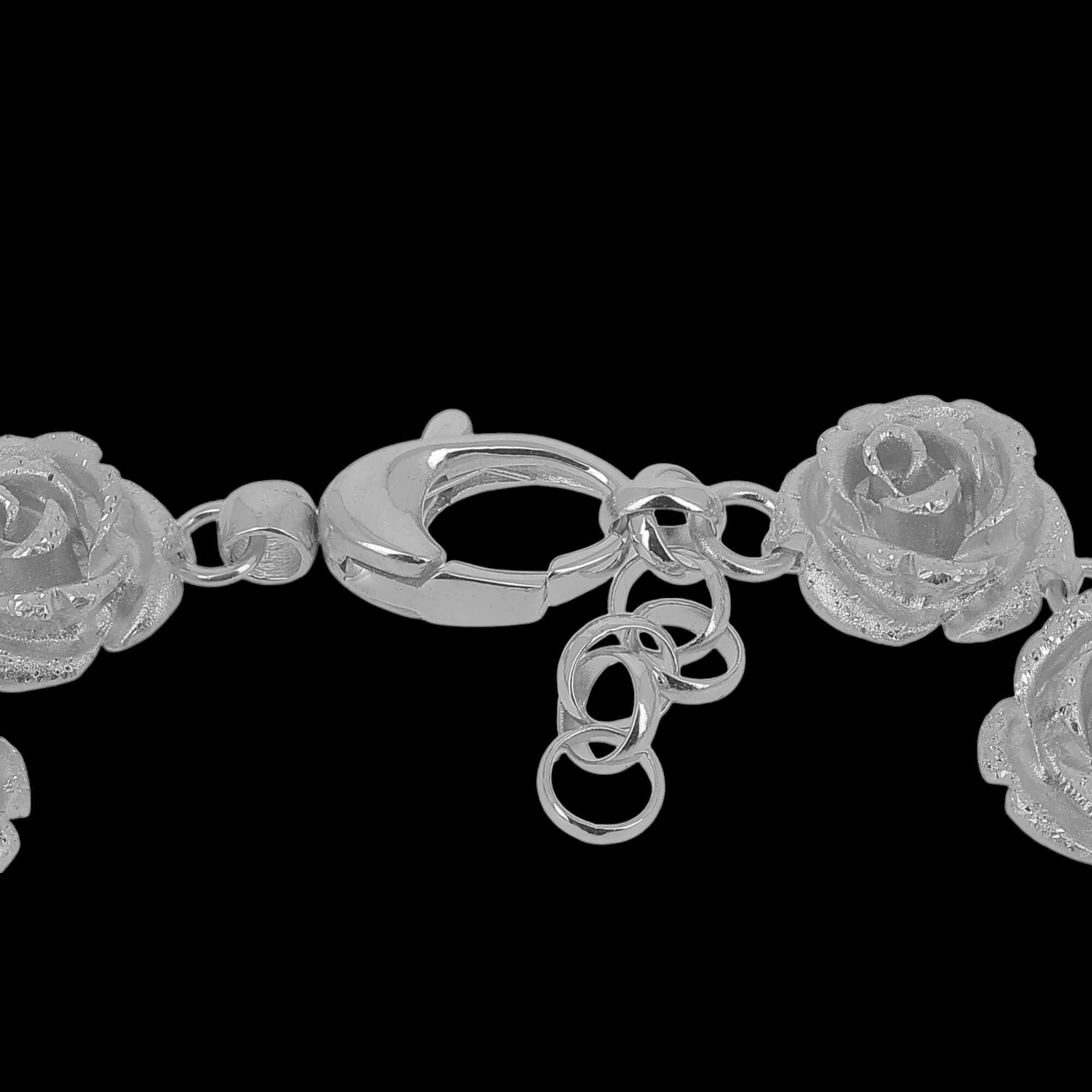 Silver flower bracelet