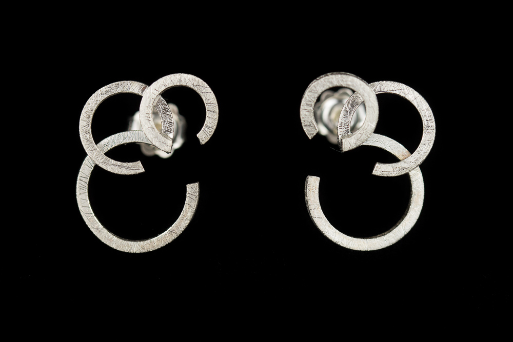 ORI0317012 - Cirkelvormige zilveren oorbellen