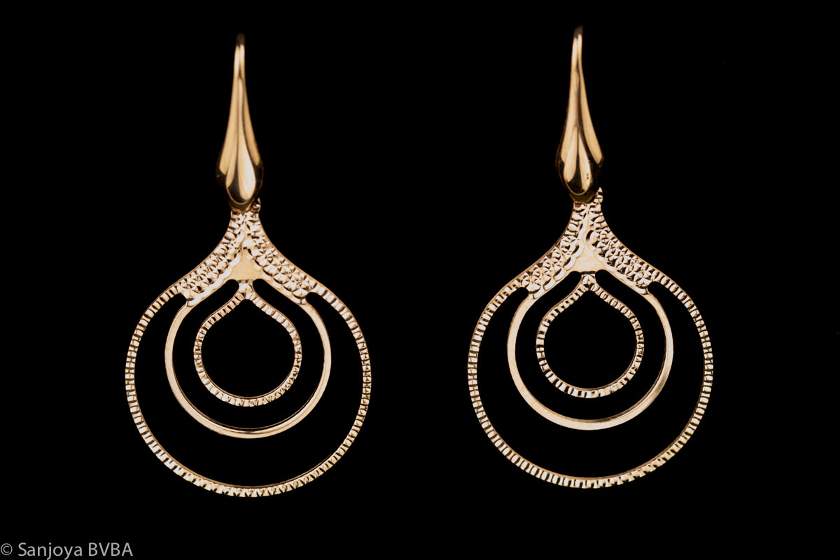 Ornate rose earrings