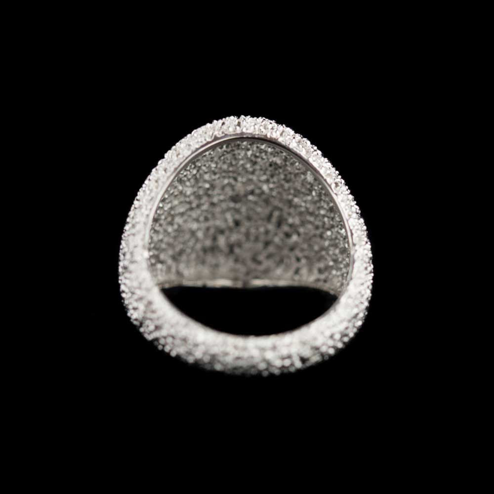 EK1117008 - Bolvormige charmante ring van wit zilver