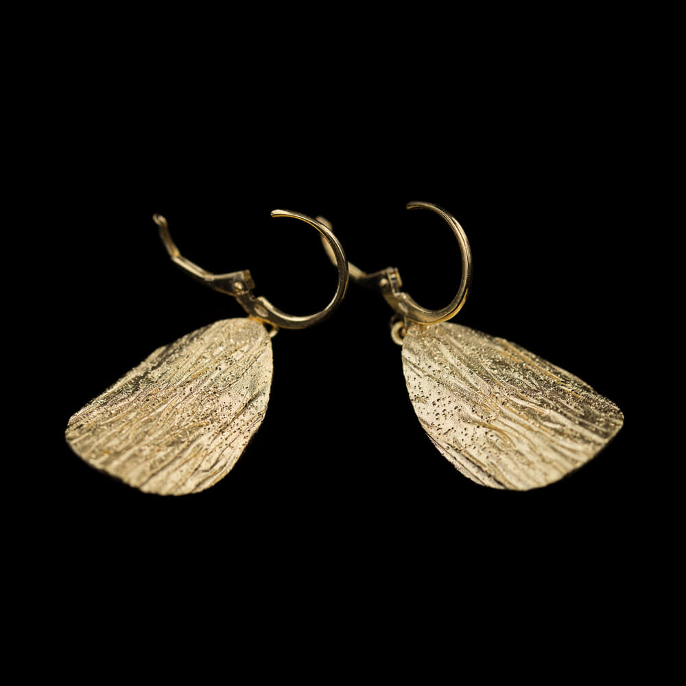 PRE0217017 - Vergulde afhangende ovale gediamanteerde oorbellen