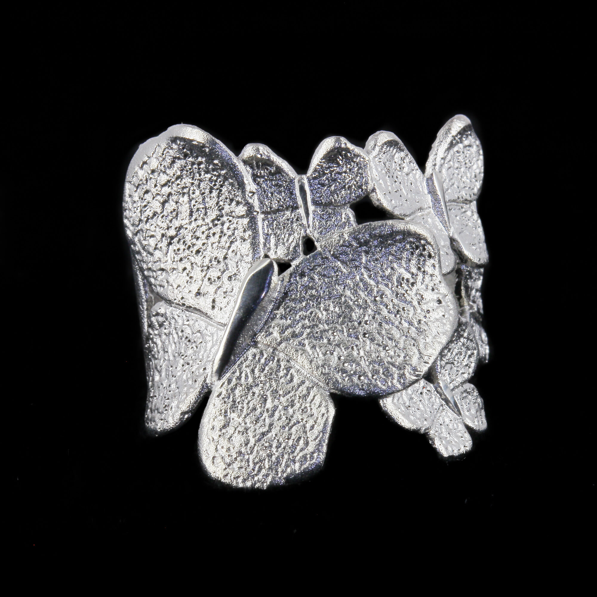 Kleinere zilveren vlinderring