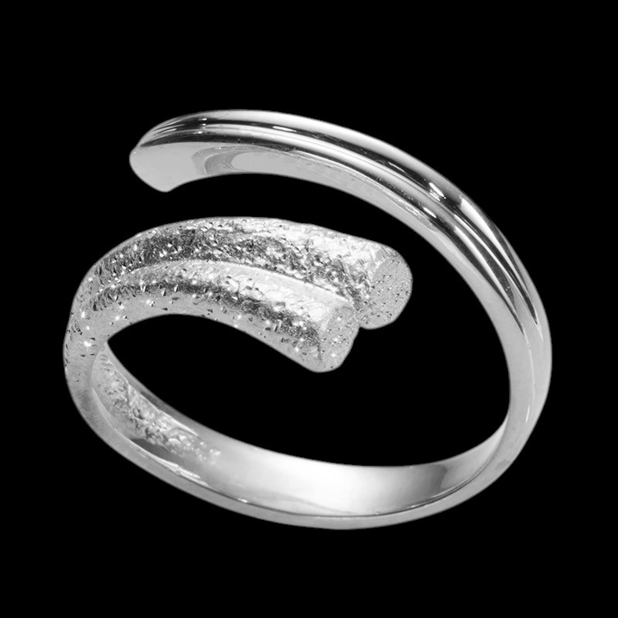 Refined Two-Row Silver Ring  Refined Two-Row Silver Ring