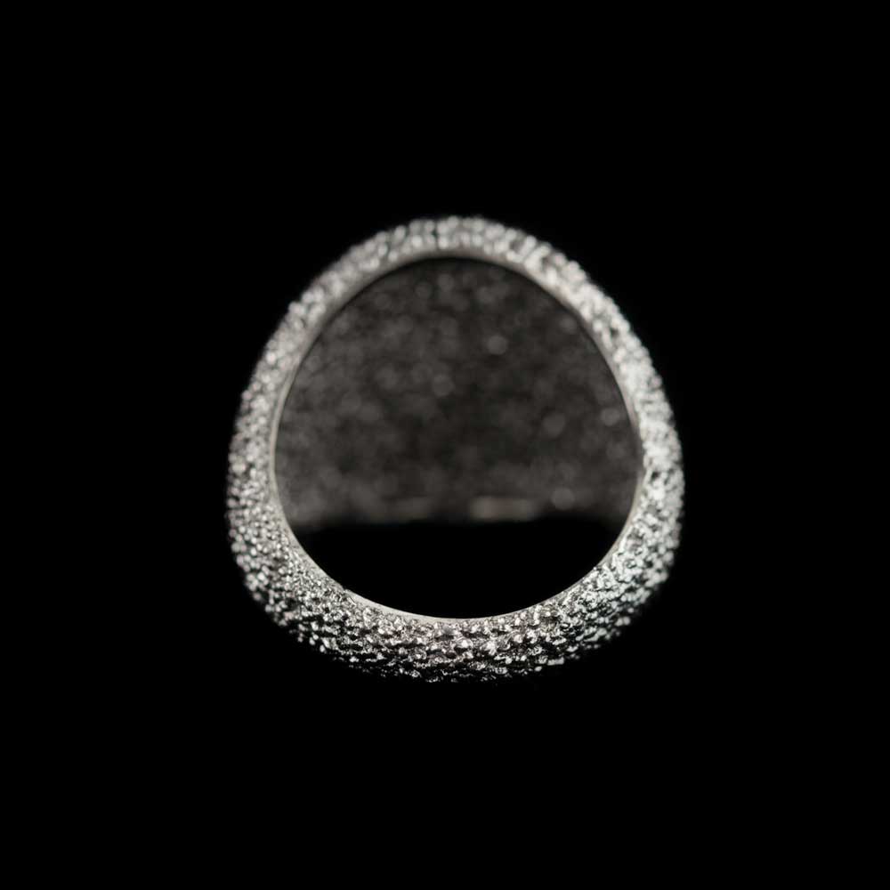 Spherical charming ring silver gray