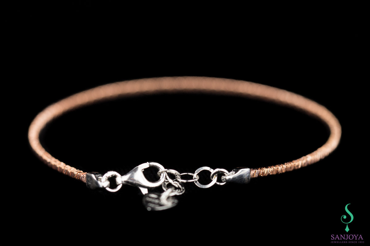 MS0317003 - Verfijnde rosé armband van sterling zilver, 2mm