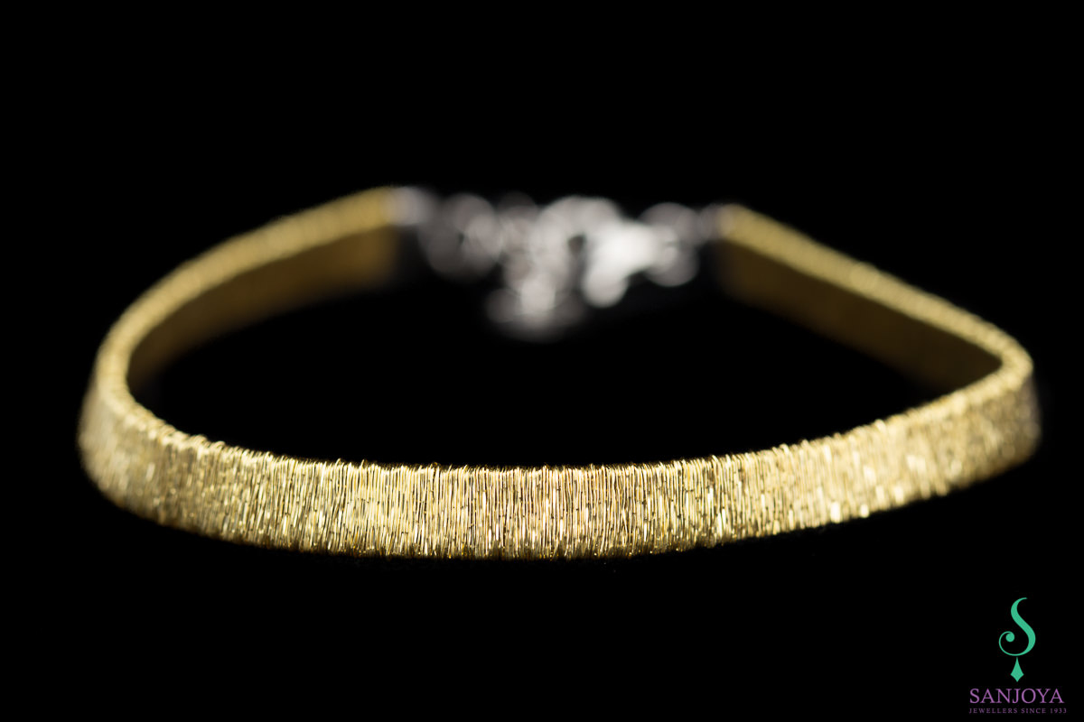 Refined goldplated bracelet, 6mm