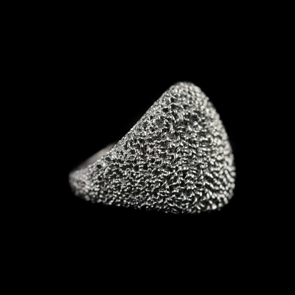 EK1117009 - Bolvormige charmante ring zilvergrijs