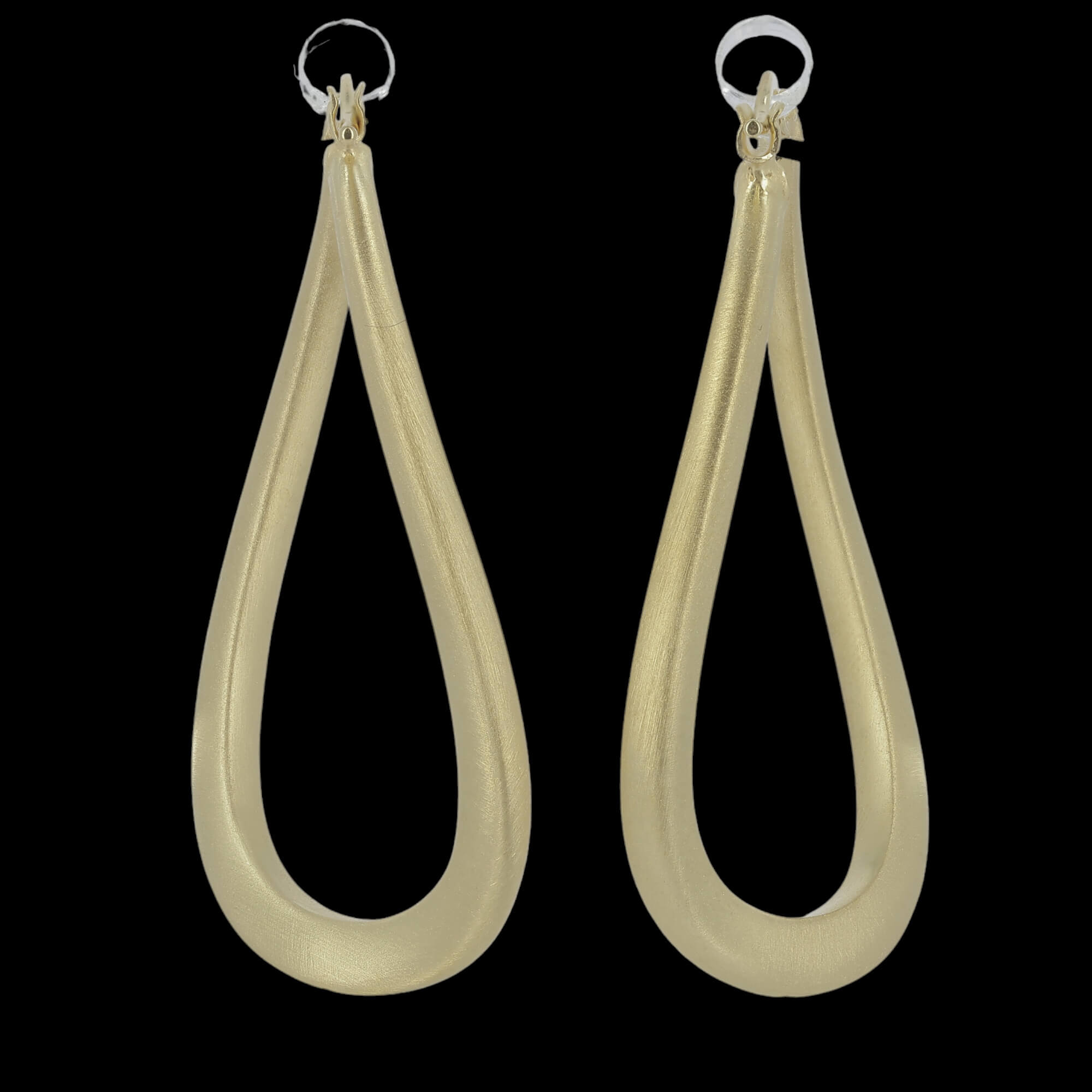 Smaller gold-plated and matte hoop earrings Sanjoya