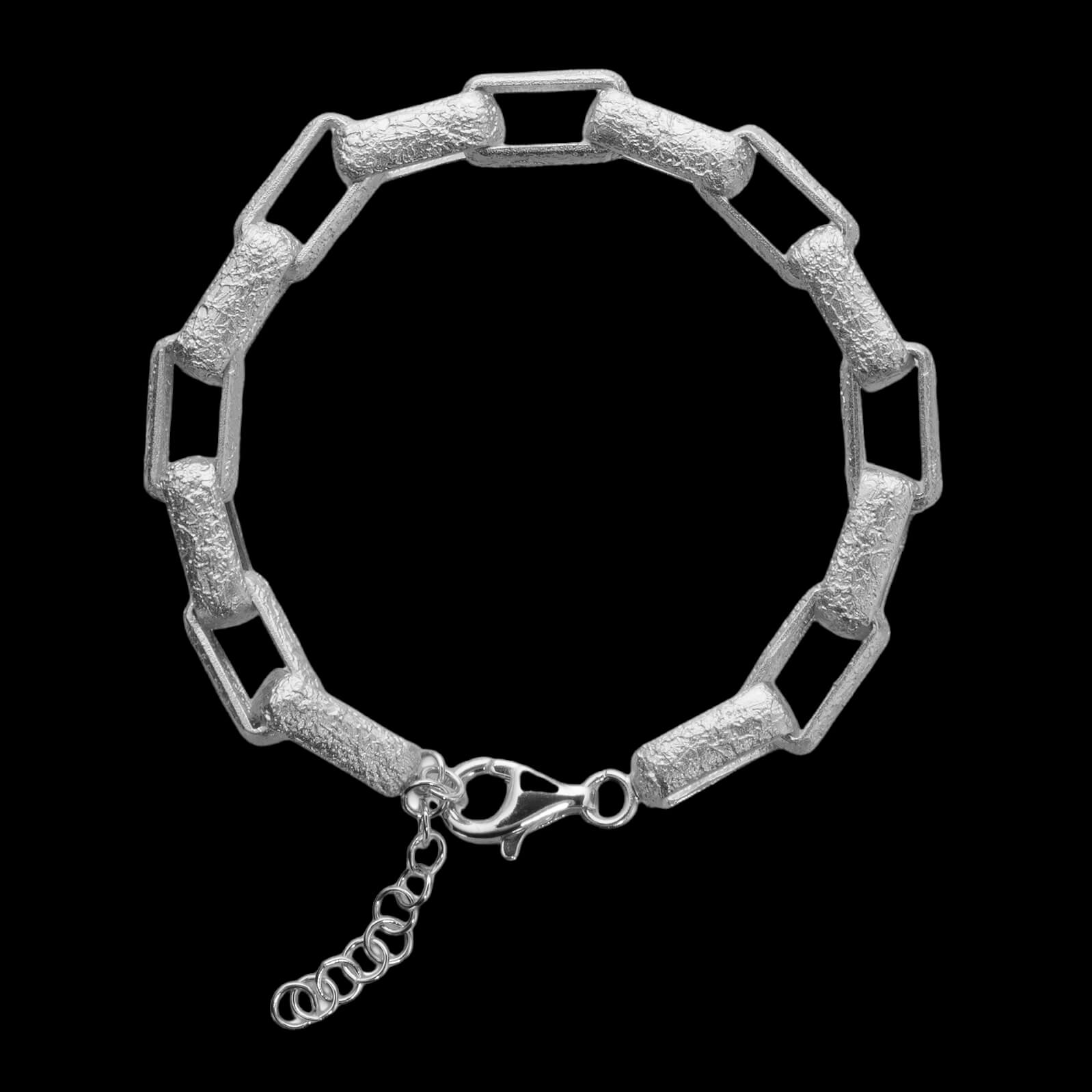 Silver and matte switch bracelet