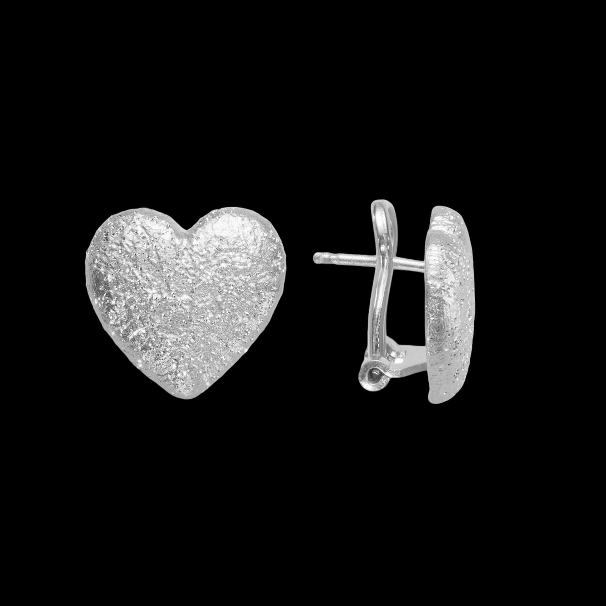 Silver hearts earrings