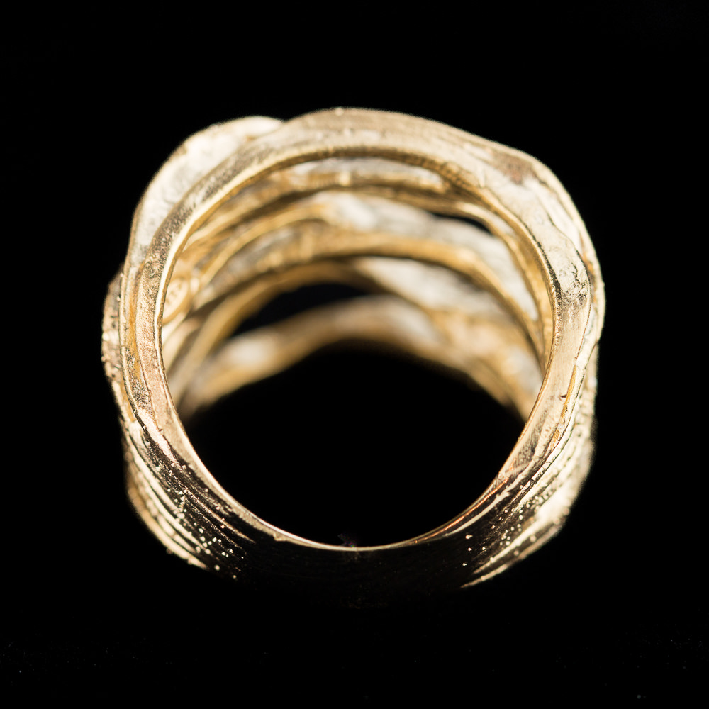 PRE1118035 - Magnifieke vergulde gediamanteerde ring van zilver